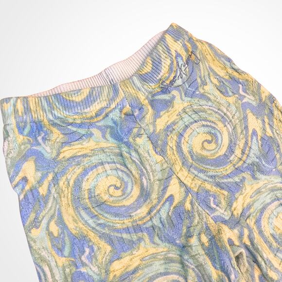 House of Sunny Swirl Print Bootcut Sweater Pants US 4 groovy psychedelic - Picture 4 of 9